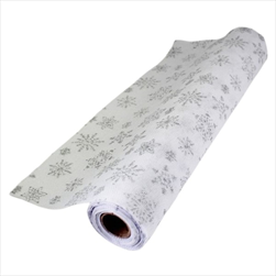 Juta stříbrné vločky 36cm/5m bílá - velkoobchod, dovoz květin, řezané květiny Brno