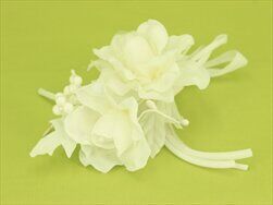 Růže přízdoba textill 20cm bílá - velkoobchod, dovoz květin, řezané květiny Brno