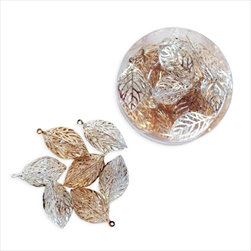 List závěs kov 24ks/4cm zlatá/stříbrná - velkoobchod, dovoz květin, řezané květiny Brno