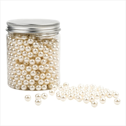 Dekoperličky pvc 10mm/150g krémová - velkoobchod, dovoz květin, řezané květiny Brno