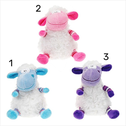 Ovečka plyšová 14 cm sedící 3 barvy - velkoobchod, dovoz květin, řezané květiny Brno