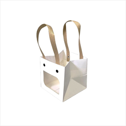 TAŠKA bílá s okénkem 10 x 10 cm - velkoobchod, dovoz květin, řezané květiny Brno