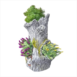 Obal MG Pařez šedý s mechem a kameny 40 x 27 cm - velkoobchod, dovoz květin, řezané květiny Brno