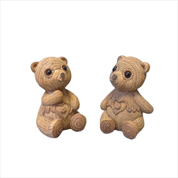 KE Medvěd pletený design 10 x 7 cm - 2 druhy - velkoobchod, dovoz květin, řezané květiny Brno