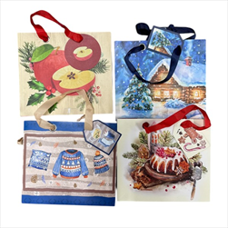 Taška vánoční WLIS 18 x 16 cm - velkoobchod, dovoz květin, řezané květiny Brno