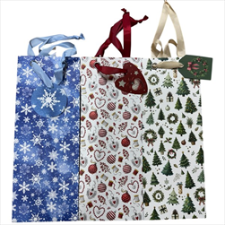 Taška vánoční víno UILH/M 32,5 x 12,5 x 8 cm - velkoobchod, dovoz květin, řezané květiny Brno