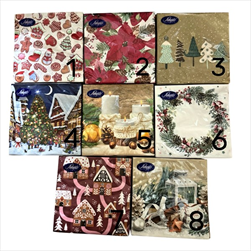 Ubrousek vánoční 3V 33 x 33 cm UUT/M - velkoobchod, dovoz květin, řezané květiny Brno