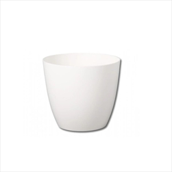 Plast květináč Ella 11cm lesk bílý - velkoobchod, dovoz květin, řezané květiny Brno