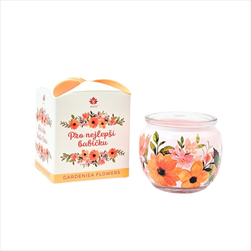 Sv vonná 90g ve skle Gardenia Flowers Pro babičku - velkoobchod, dovoz květin, řezané květiny Brno