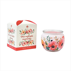Sv vonná 90g ve skle Rose Petal Pro maminku - velkoobchod, dovoz květin, řezané květiny Brno