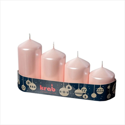 Svíčka VÁLEC POSTUP/50 MET. SV.RŮŽOVÁ - velkoobchod, dovoz květin, řezané květiny Brno