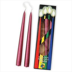 Svíčka KÓNICKÁ 22 X 250 mm/4 KS METAL BORDÓ - velkoobchod, dovoz květin, řezané květiny Brno