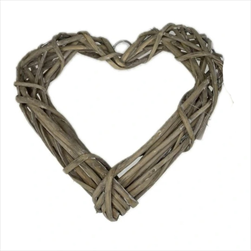 PR Srdce proutěné 40x40cm šedé - velkoobchod, dovoz květin, řezané květiny Brno