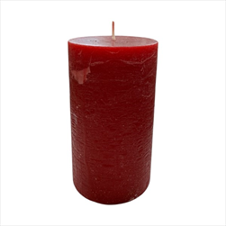 Svíčka válec Rustik 70 x 120 mm červená - velkoobchod, dovoz květin, řezané květiny Brno