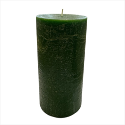 Svíčka válec Rustik 70 x 120 mm vánoční zelená - velkoobchod, dovoz květin, řezané květiny Brno