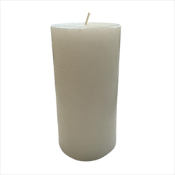 Svíčka válec Rustik 70 x 140 mm bílá - velkoobchod, dovoz květin, řezané květiny Brno