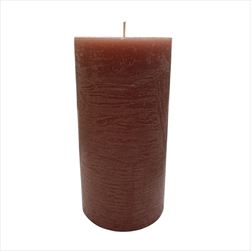 Svíčka válec Rustik 70 x 140 mm hnědá - velkoobchod, dovoz květin, řezané květiny Brno