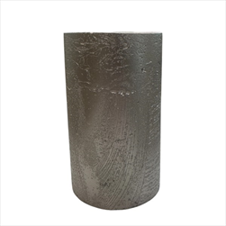 Svíčka válec Rustik 70 x 140 mm stříbrná - velkoobchod, dovoz květin, řezané květiny Brno