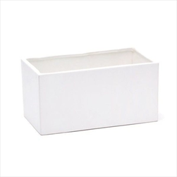 Obal keramický 13 x 26 x 14 cm bílý - velkoobchod, dovoz květin, řezané květiny Brno