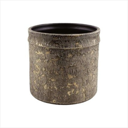 Obal keramický pr. 24/v. 22 cm rustic zlatý - velkoobchod, dovoz květin, řezané květiny Brno