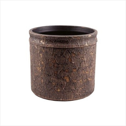 Obal keramický pr. 16/v. 14 cm rustic hnědý - velkoobchod, dovoz květin, řezané květiny Brno