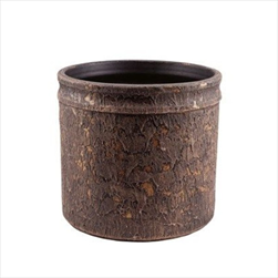 Obal keramický pr. 24/v. 22 cm rustic hnědý - velkoobchod, dovoz květin, řezané květiny Brno