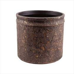 Obal keramický pr. 29/v. 26 cm rustic hnědý - velkoobchod, dovoz květin, řezané květiny Brno