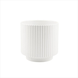 Obal keramický válec 11,5 x 11,5 cm bílý - velkoobchod, dovoz květin, řezané květiny Brno