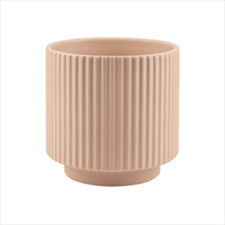 Obal keramický válec 14 x 14 cm lososový - velkoobchod, dovoz květin, řezané květiny Brno