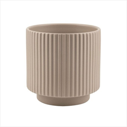 Obal keramický válec 14 x 14 cm šedý - velkoobchod, dovoz květin, řezané květiny Brno