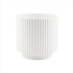 Obal keramický válec 14 x 14 cm bílý - velkoobchod, dovoz květin, řezané květiny Brno