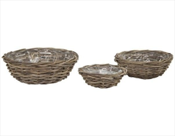 Miska kubu ratan sada 3ks - velkoobchod, dovoz květin, řezané květiny Brno