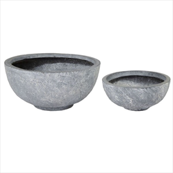 Obal Arizona Round Bowl Washed grey S2 D36/44H16/21 - velkoobchod, dovoz květin, řezané květiny Brno