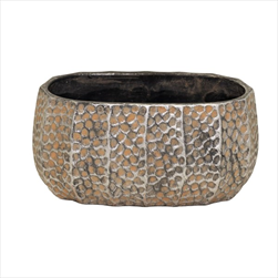 Obal Aurum Oval Dents Rust L27W15H13 - velkoobchod, dovoz květin, řezané květiny Brno