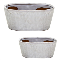 Obal Village oval S2 white L22,5/25W10/13,5/H10/11 - velkoobchod, dovoz květin, řezané květiny Brno