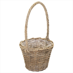 Koš s uchem kubu ratan pr.28V23/55cm - velkoobchod, dovoz květin, řezané květiny Brno