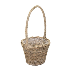 Koš s uchem kubu ratan pr.24V20/48cm - velkoobchod, dovoz květin, řezané květiny Brno