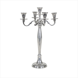Svícen aluminium 40 cm stříbrný - velkoobchod, dovoz květin, řezané květiny Brno