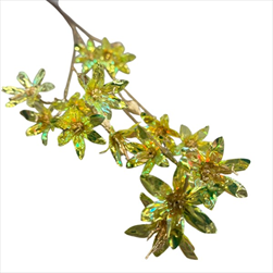 Pohanka umělá 92 cm žlutá holografická - velkoobchod, dovoz květin, řezané květiny Brno