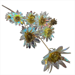 Cosmea umělá 87 cm stříbrná holografická - velkoobchod, dovoz květin, řezané květiny Brno