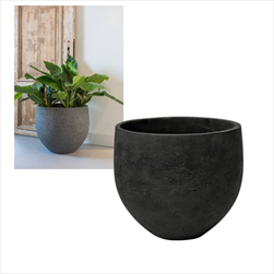 Obal Mini Orb S black washed 18 x 15 cm - velkoobchod, dovoz květin, řezané květiny Brno