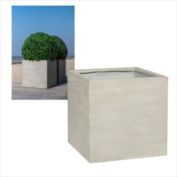 Obal Block M beige washed 40 x 40 x 40 cm - velkoobchod, dovoz květin, řezané květiny Brno