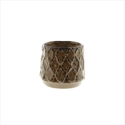 Obal keramický Zaria 12 x 11 cm hnědý - velkoobchod, dovoz květin, řezané květiny Brno