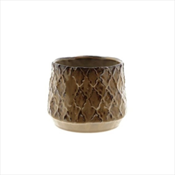 Obal keramický Zaria 17,5 x 14,5 cm hnědý - velkoobchod, dovoz květin, řezané květiny Brno