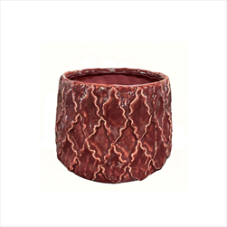 Obal keramický Zaria 16,5 x 12 cm červený - velkoobchod, dovoz květin, řezané květiny Brno