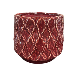 Obal keramický Zaria 17,5 x 14,5 cm červený - velkoobchod, dovoz květin, řezané květiny Brno