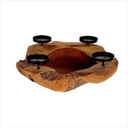 Svícen Teak na 4 svíčky pr. 30 cm - velkoobchod, dovoz květin, řezané květiny Brno