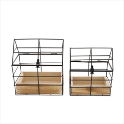 Klec kovová Vista S/2 25 x 17 x 27 cm černá - velkoobchod, dovoz květin, řezané květiny Brno