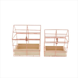 Klec kovová Vista S/2 25 x 17 x 27 cm růžová - velkoobchod, dovoz květin, řezané květiny Brno