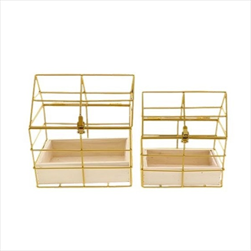 Klec kovová Vista S/2 25 x 17 x 27 cm žlutá - velkoobchod, dovoz květin, řezané květiny Brno